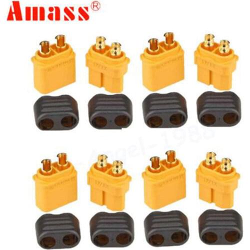 50 pairs/bag Amass XT60H Plug Connector With Sheath Housing Male & Female For RC Lipo Battery FPV Quadcopter
