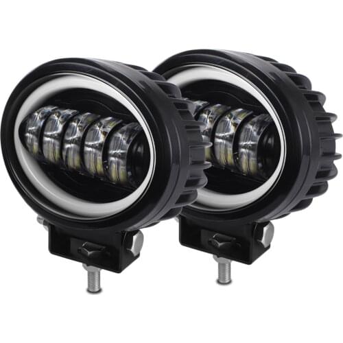 5 inch Work Light Led Angel Eyes Driving Light Fog Light White Halo 6000K 12V For Car Motorcycle Offroad Camping Park Light