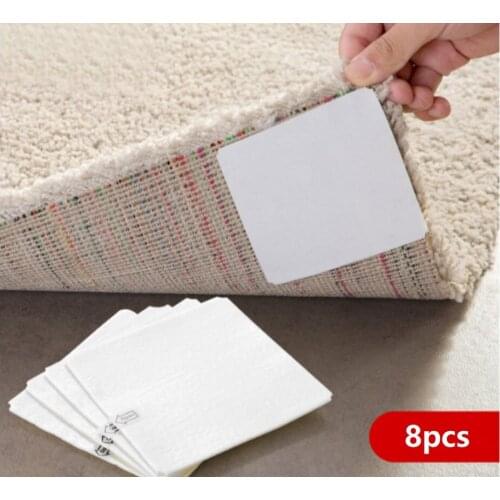 8 Pcs Carpet Non Slip Self-adhesive Carpet Bath Mat Sticker Anti Slip Stickers Flooring Sticker Mat Pad for Bathroom Accessories