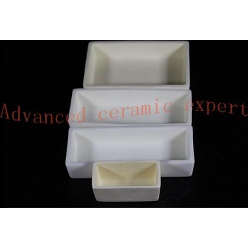 99.5%Al2O3 High Purity and Thermal Square Corundum Melting Pot L97*W17*H12mm/Alumina Ceramic Boat Crucible /Ceramic Refractory