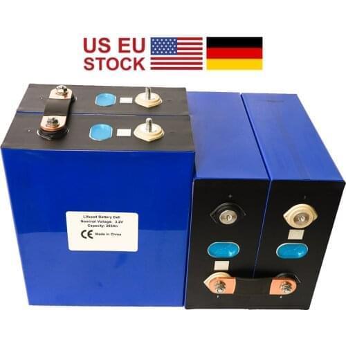 4PCS 3.2V 310AH 320AH LIFEPO4 Battery Cell 2021 Grade A New Lithium Iron For 12V 24V 48V 300AH RV SOLAR EV BOAT EU US Stock