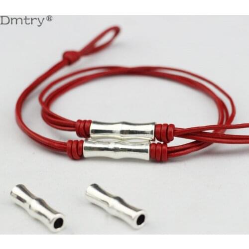 Dmtry 10pcs Long Bent Tube Silde Spacer Hole Curved Tube Slider Spacers Jewelry Findings Charms Jewelry Parts BB0005