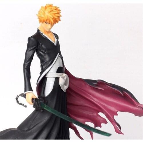 New 20cm anime Bleach Kurosaki Ichigo PVC Action figures toy Great Gift