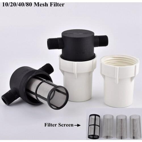 1/2" Inch Car Washing Filter Garden Water Filter Watering Irrigation Filter Aquarium Fish Tank Water Pump 10~80 Mesh Strainer