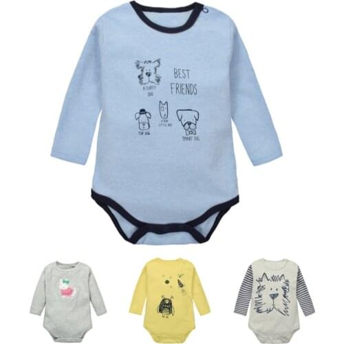1 Piece Baby Rompers Solid Color 100% Cotton Long Sleeve Baby Wear Spring Autumn Infant Jumpsuit Boys Girls Clothes