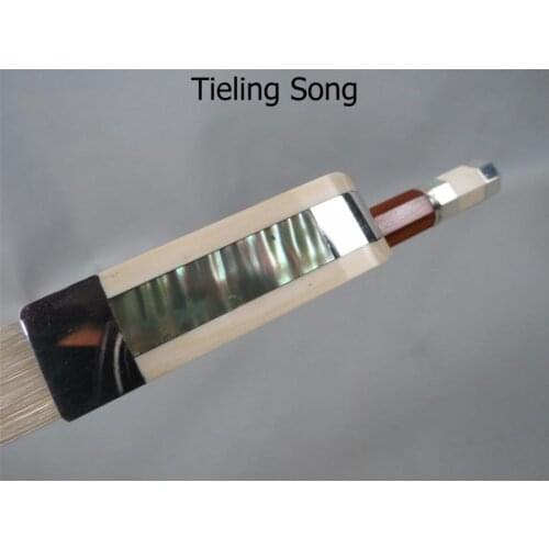 Beautiful&Strong France style Professional master Pernambuco silver bass bow 3/4