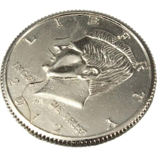 Magic Close-Up Street Trick Bite Coin Bite And Restored Half Dollar illusion