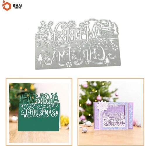 Merry Christmas Metal Cutting Dies Scrapbook Paper Card DIY Embossing Decoration Stencil Blade Punch Crafts Dies 2021 New