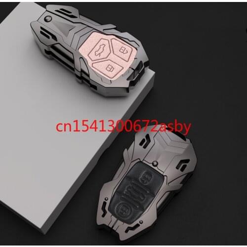 For Audi A6L A6/ A8L A7 Metal leather car key cover full key remote control protective shell anti-drop