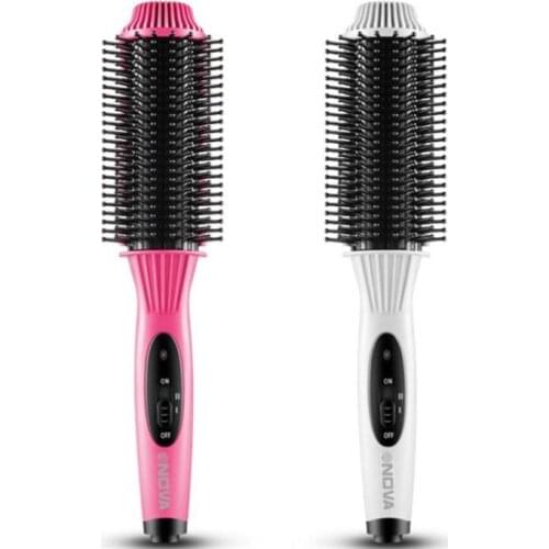 Two-In-One Multifunctional Electric Hair Straightener Comb&Hair Curler Anti-scald Flat Irons Straightening Brush&Curling Tool