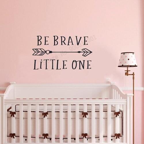 JOYRESIDE Wall Sticker Art Home Decoration Be Brave Little One Quote Poster kids Room Mural Removeable Decor Poster LY10