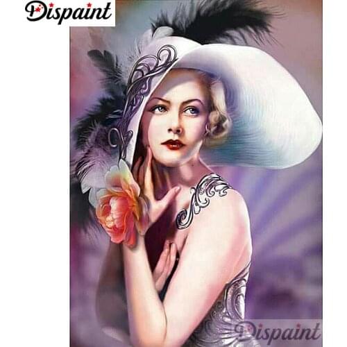 Dispaint Full Square/Round Drill 5D DIY Diamond Painting "Character beauty" 3D Embroidery Cross Stitch Home Decor Gift A12371