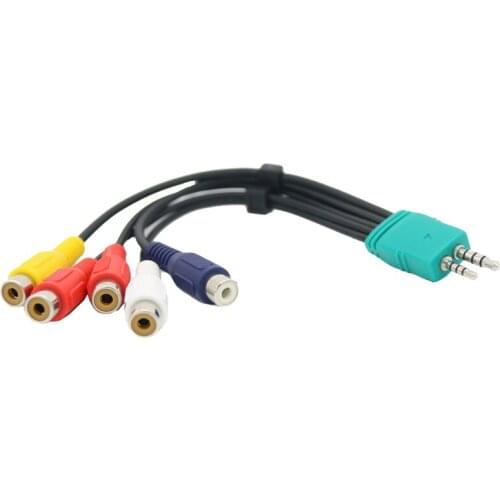 New 5 RCA Female 2.5 3.5 Audio Video Cable Adapter Connector 3 RCA Video 2 RCA Audio 3.5 2.5 Video Audio Line Wire Cord