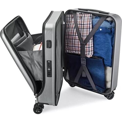 New Cabin Rolling Luggage with Laptop bag Travel Suitcase,Women Trolley suitcase with Charging USB,Men Upscale Business luggage