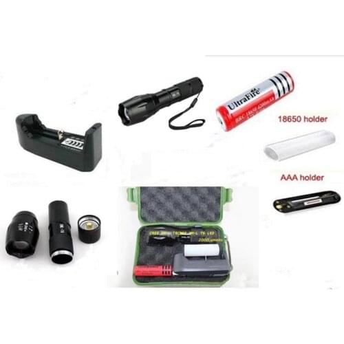 New E17 CREE XM-L T6 3800Lumens High Power LED Torch Zoomable CREE LED Flashlight torch light for AAA or 18650