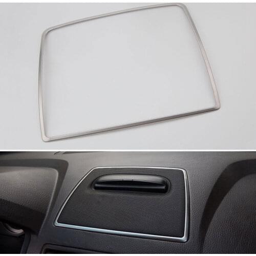 Stainless steel front panel central loud music speaker frame trim for Volvo XC90