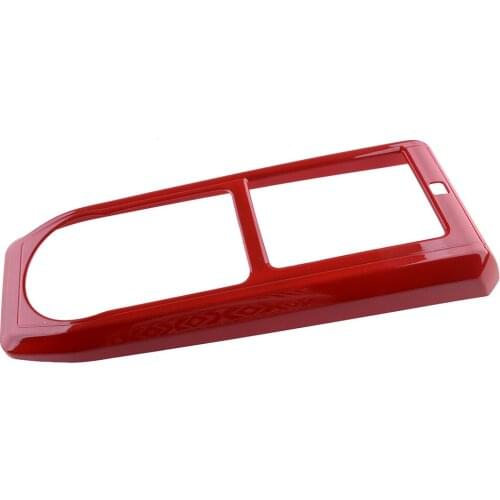 DWCX Red Car Interior Central Control Gear Shift Panel Trim Frame Fit For Toyota Tacoma 2016 2017 2018 2019 2020