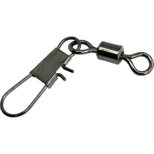 INFOF 500/1000-pieces Fishing Swivels Snap Rolling Swivel with Interlock Snap #14-#4/0 Carp Fishing Connector for Lure Hook