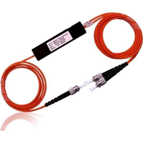 ST/UPC 1X2 FBT Coupler Multimode Fiber Optic Splitter 850/1300nm 62.5/125 MM 50/50 Coupling Ratio