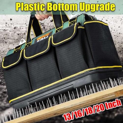 Upgrade Tool Bag 13/16/18/20 inch Electrician Bag Multi-Function 1680D Oxford Cloth Duty Waterproof Storage Toolkit Bag EU Stock