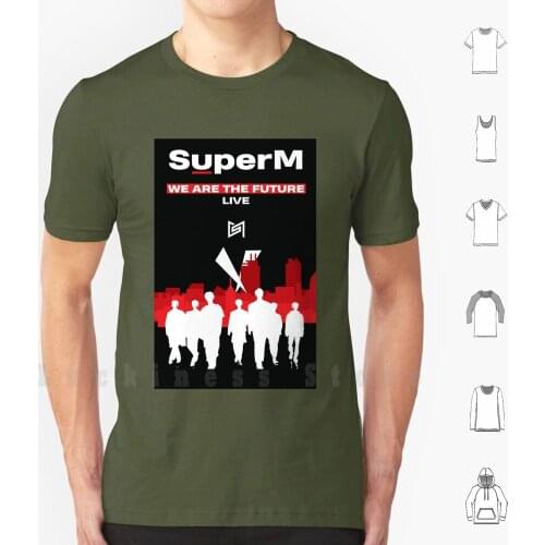 Superm We Are The Future T Shirt 6xl Cotton Cool Tee Superm We Are The Future Superm Live K Pop Red Black Nct Shinee Nctzen