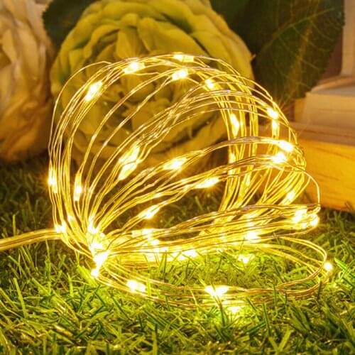 Fairy Lights Copper Wire LED String Lights Christmas Garlands Indoor Bedroom Home Wedding New Year Decoration Battery Powered