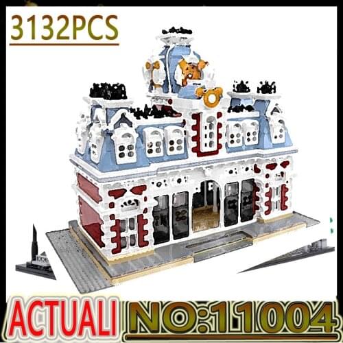 Fantasy Kingdom Station Theme Park Series of Small Particles Assembled Educational Toys Models of Building Blocks Gift 11004
