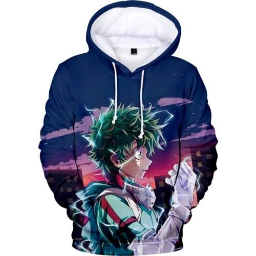 Spring and autumn hoodie pullover pullovers for boys and girls 3D printing my hero academia hoodie mens and womens casual