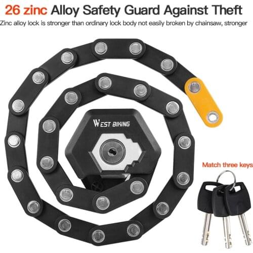 Bicycle Lock Anti-theft Key Lock Mountain Bike Electric Car Chain Lock Motorcycle Battery Car Folding Lock Bicycle Accessories