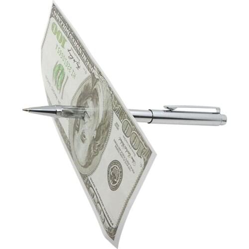 Penetration (Pen Thru dollar) Magic Tricks Stage Close Up Illusion Mentalism Gimmick Props Deluxe Pen Through Dollar Bill Magie