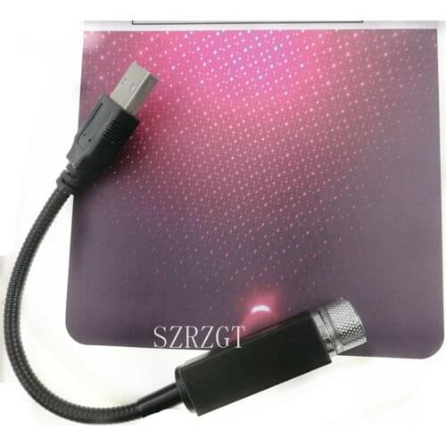 1x USB Car Atmosphere Lamp Interior Ambient Star Light Projector Starry LED