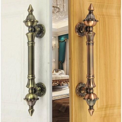 1pcs High quality European Villa Hotel Entrance Gate Door Handle Glass KTV/hotel Wood Door Handles Furniture hardware