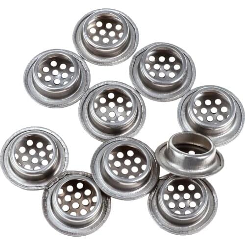 10 Pieces Housing Cover Stainless Steel Round Ventilation Hole Grid