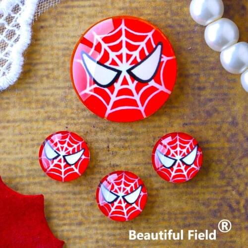 12mm 25mm 14mm 16mm 18mm 20mm Photo Glass Cabochons Round Cameo Set Handmade Settings Stone Spider YWD172