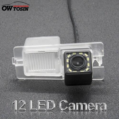 12 LED light Car Backup Rear View Camera For Ssangyong Rexton Kyron Korando Actyon Rodius Car Parking Waterproof Night vision