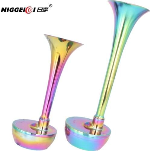 12V 24V 126DB Super Laut Elektrische Air Horn Bunte Tracheal mit Halterung für Auto lkw Boot motorrad 12V fahrzeug