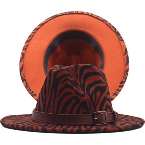 2021 Fashion New Classic British Fedora Hat Men stripe Wool Felt Jazz Hat Fashion New Wholesale