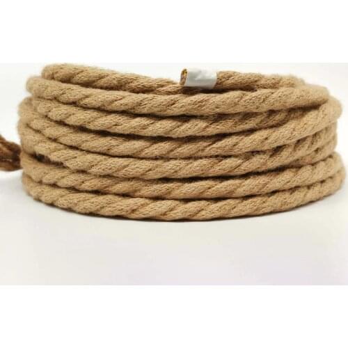 3 Core Vintage Textile Twisted Cable 3 x0.75mm2 Fabric Braided Cord Electrical Wire for Retro Light Cords