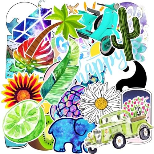 31pcs Cute Car Anime Stickers Aesthetic Hipster Meme Kawaii Sticker for Scrapbooking Diy Diary Planner Journal Korean Stickers