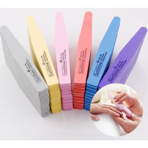 5/10pcs Professional Nail Files Double Side 100/180 Sandpaper Nail Sanding Block Grinding Polishing Manicure Files Nail Art Tool