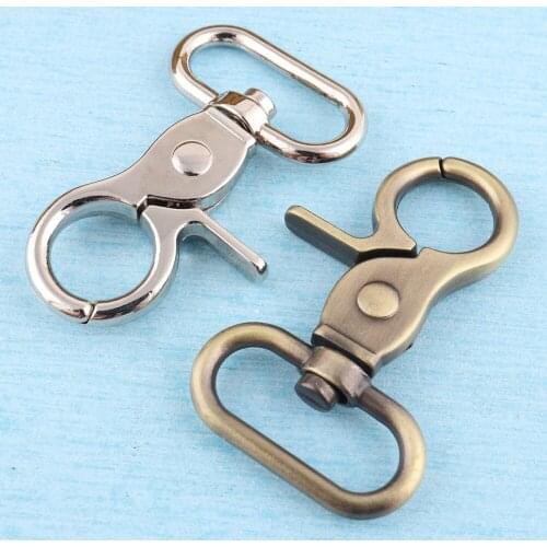 5pcs 25mm Swivel Lobster Leather Bag Handbag Purse Shoulder Strap Belt Clasp Clip Trigger Buckle Key Ring Dog Chain