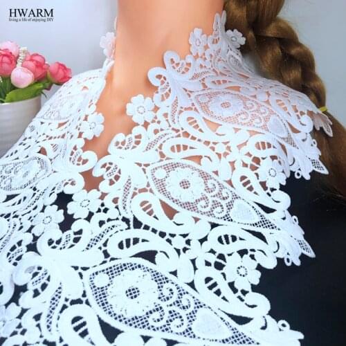 5yard 15cm Wedding Lace Fabric Ribbon Milk Silk Trim Sewing Skirt Water Soluble White Embroidery Non Elastic Curtain Accessories