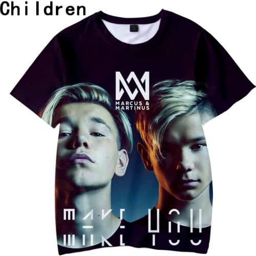 Marcus&Martinus 3D Printed Children T-shirts Fashion Summer Short Sleeve Tshirts 2019 Hot Sale Casual Streetwear Kids T shirts