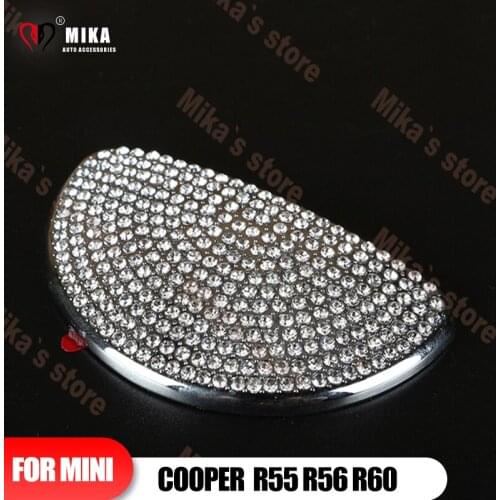 For Mini Cooper R Series Car Diamond Crystal Semicircle Seat Storage Box Cover Sticker Door Indoor Deroration Auto Accressories