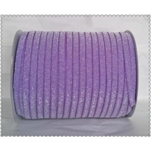 Stretch Metallic Velvet Ribbon Purple Sparkle Ribbon 5/8" Elastic Glitter Velvet Ribbon