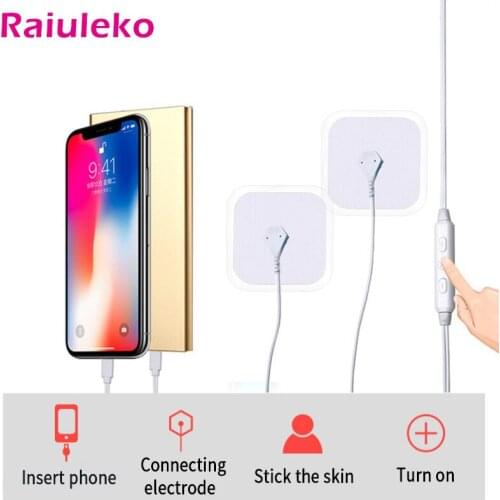 Mobile Phone Massager Electric TENS EMS Therapy Muscle Stimulator Digital Therapy Machine 6 Modes Mini Body Massager Portable