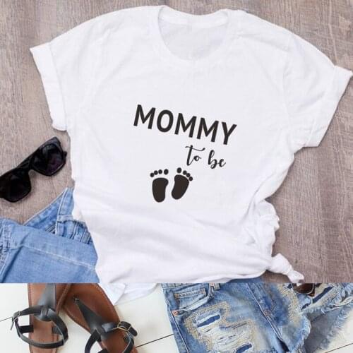 MOMMY to be T-shirts for pregnant women Funny Letter Print T-shirt Top female Streetwear ropa mujer