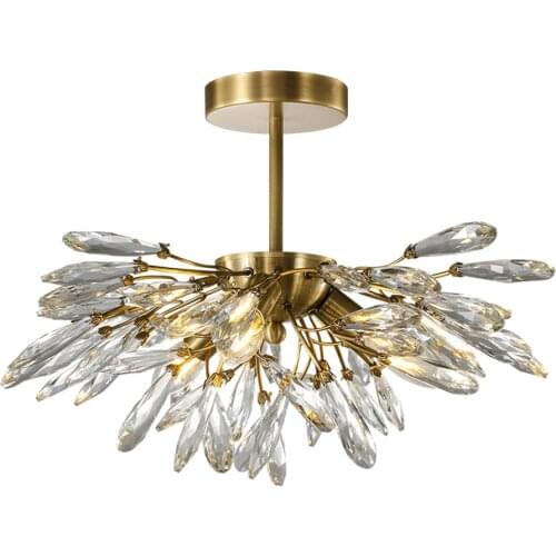 New gold bedroom crystal ceiling lights luxury wandlamp AC110V 220v lustre cristal hallway lighting