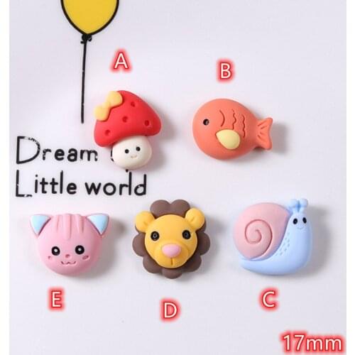 Lion Cabochon Cartoon Animals 20pcs Resin Cabochons Resin Cabochon Flat Back for Jewelry Making DIY Accessories