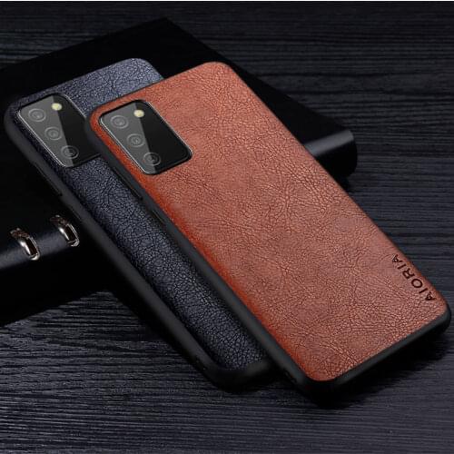 Leather Case For Samsung Galaxy A02s Luxury Style Retro Litchi PU Material Cover For A02s SM-A025F A02S 6.5inch Soft TPU Case
